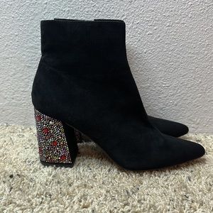 Betsey Johnson Rhinestone Kassie Heeled boots size 7.5